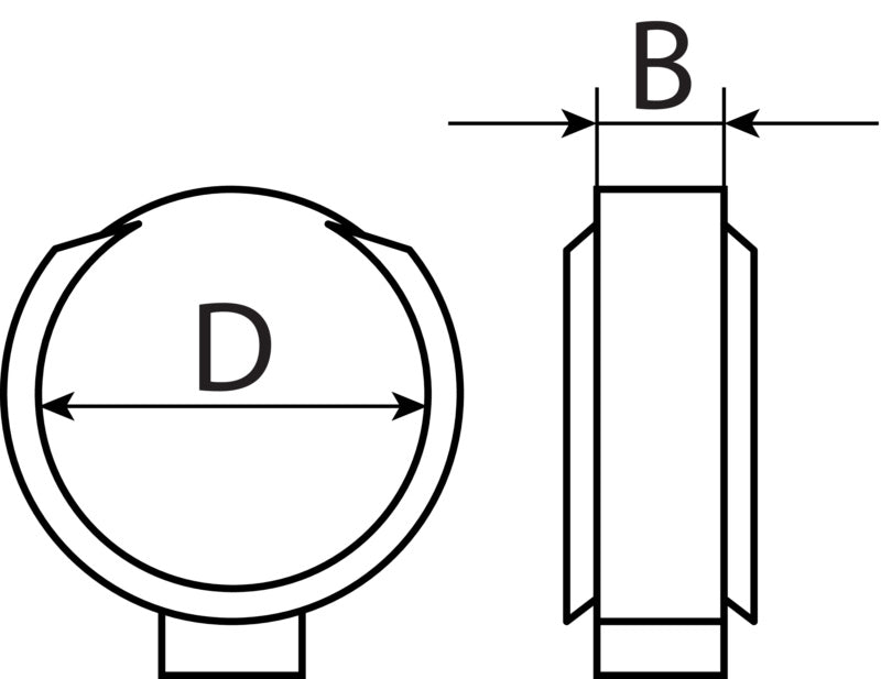 Collier à 1 oreille, acier inoxydable A2