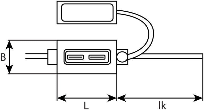 Sicherungshalter für Flachstecksicherungen, mit Kabel