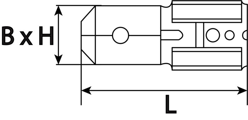 Connector bus bar, uninsulated