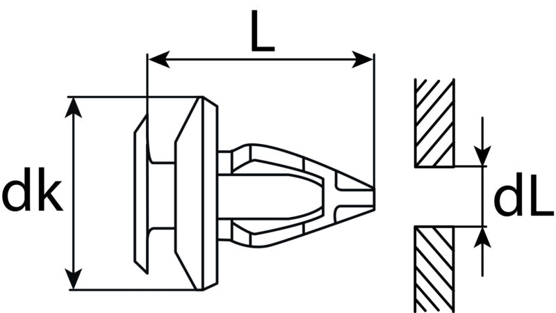 Clip pour revêtement intérieur Ford 6117693