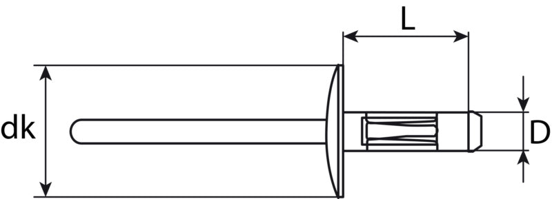 Plastic blind rivet BMW