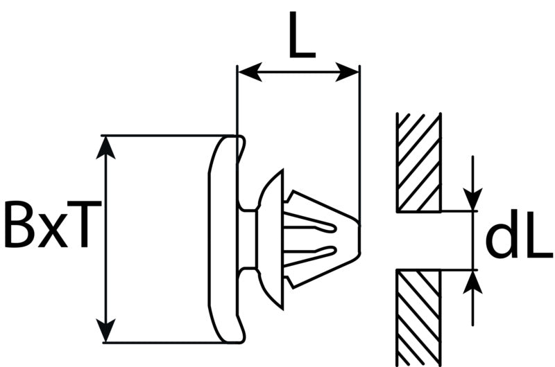 Türdichtungsclips VAG 1Z0837732A