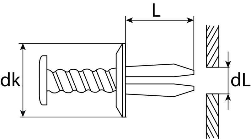 Screw rivet VAG