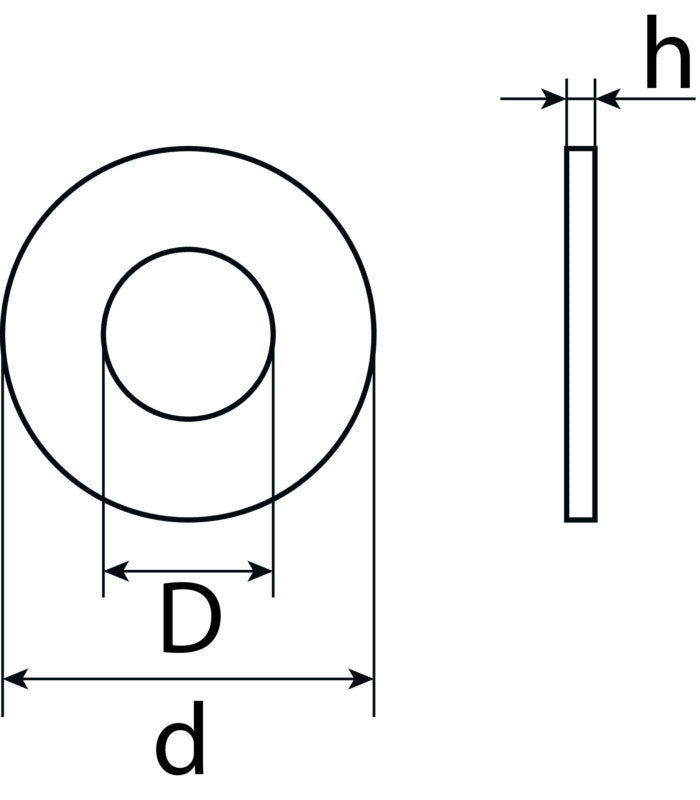 Washer, plastic, similar to DIN 34815
