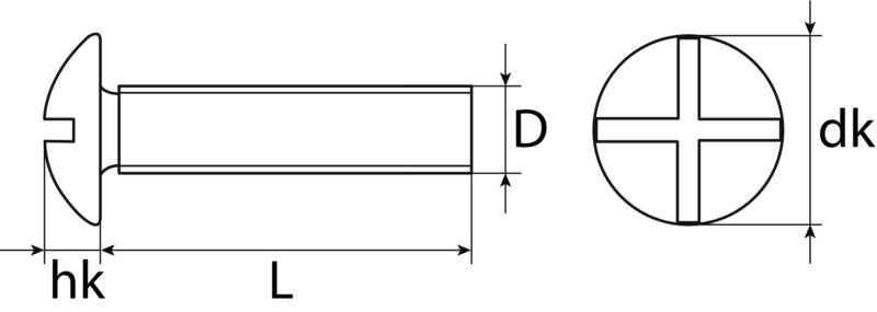 Furniture knob screw