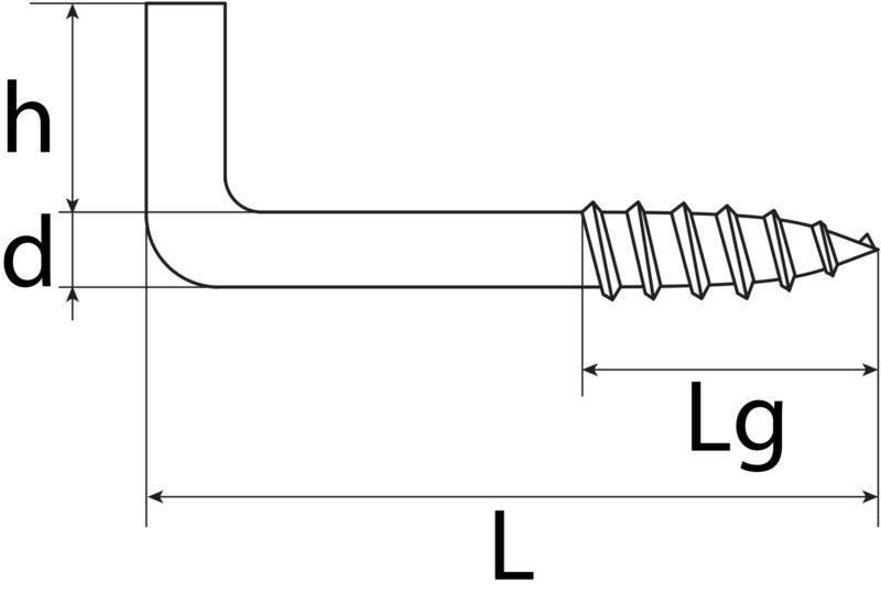 Glazing hooks, screw-in