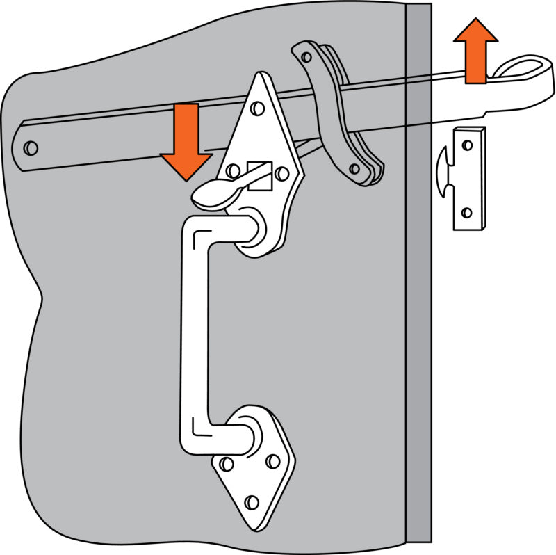 Barn door latch set