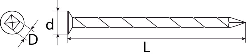 SITOR-Nägel, blank