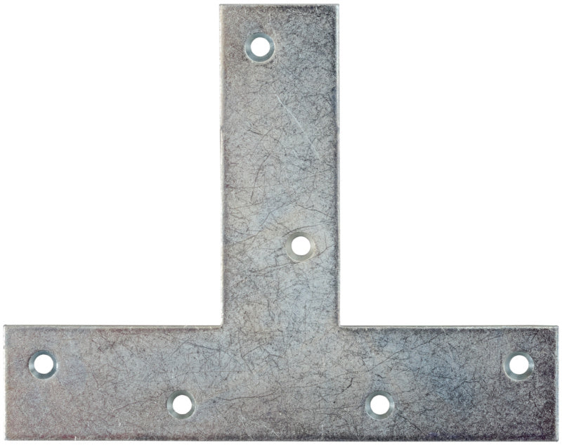 Équerre plate en T, acier zingué