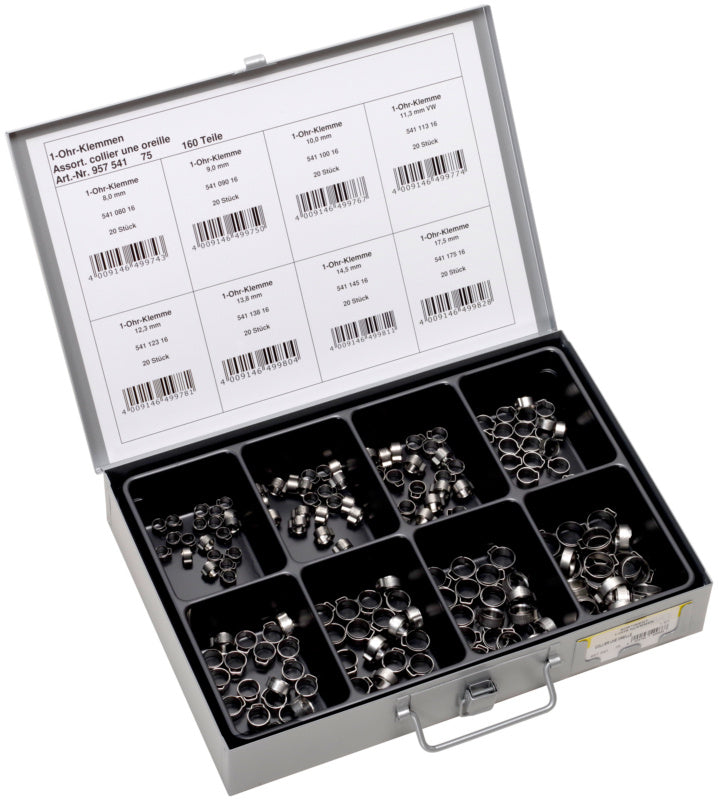 Assortment, one-ear clamps