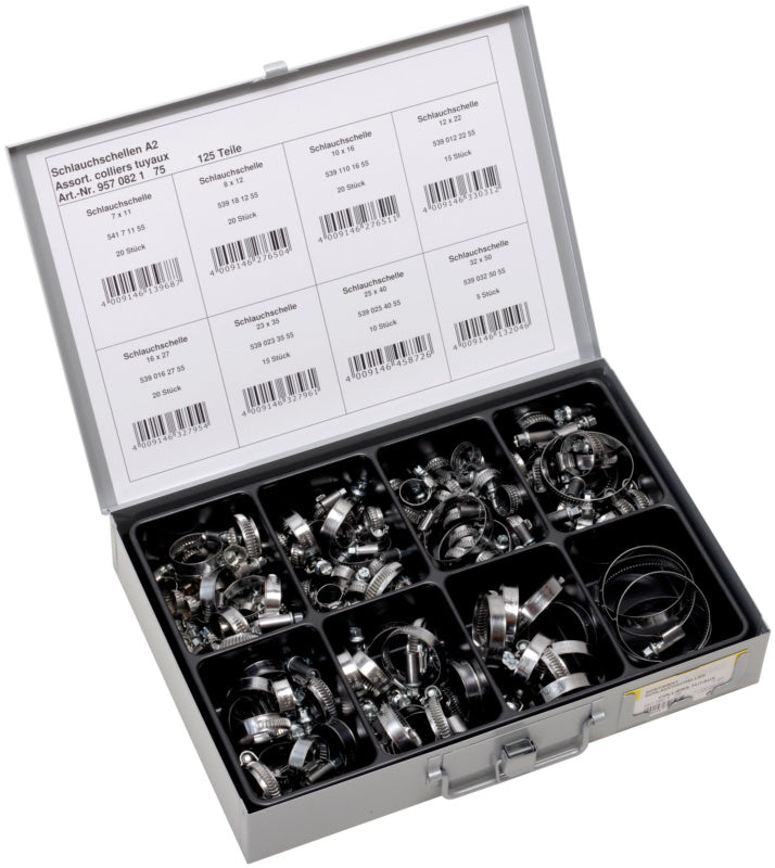 Assortiment, colliers de serrage