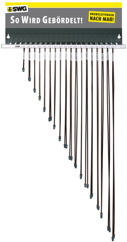 Wall bracket for brake line pieces, equipped flare F, ABE